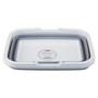 Averill Collapsible Grey and White Basket With Handles