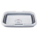 Averill Collapsible Grey and White Basket With Handles