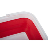Collapsible Red White Basket With Handles