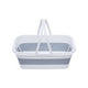 Averill White and Grey Collapsible Basket With Handles