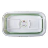 Collapsible Green White Rectangular Basket