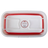 Collapsible Red White Rectangular Basket