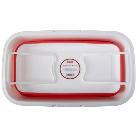 Collapsible Red White Rectangular Basket