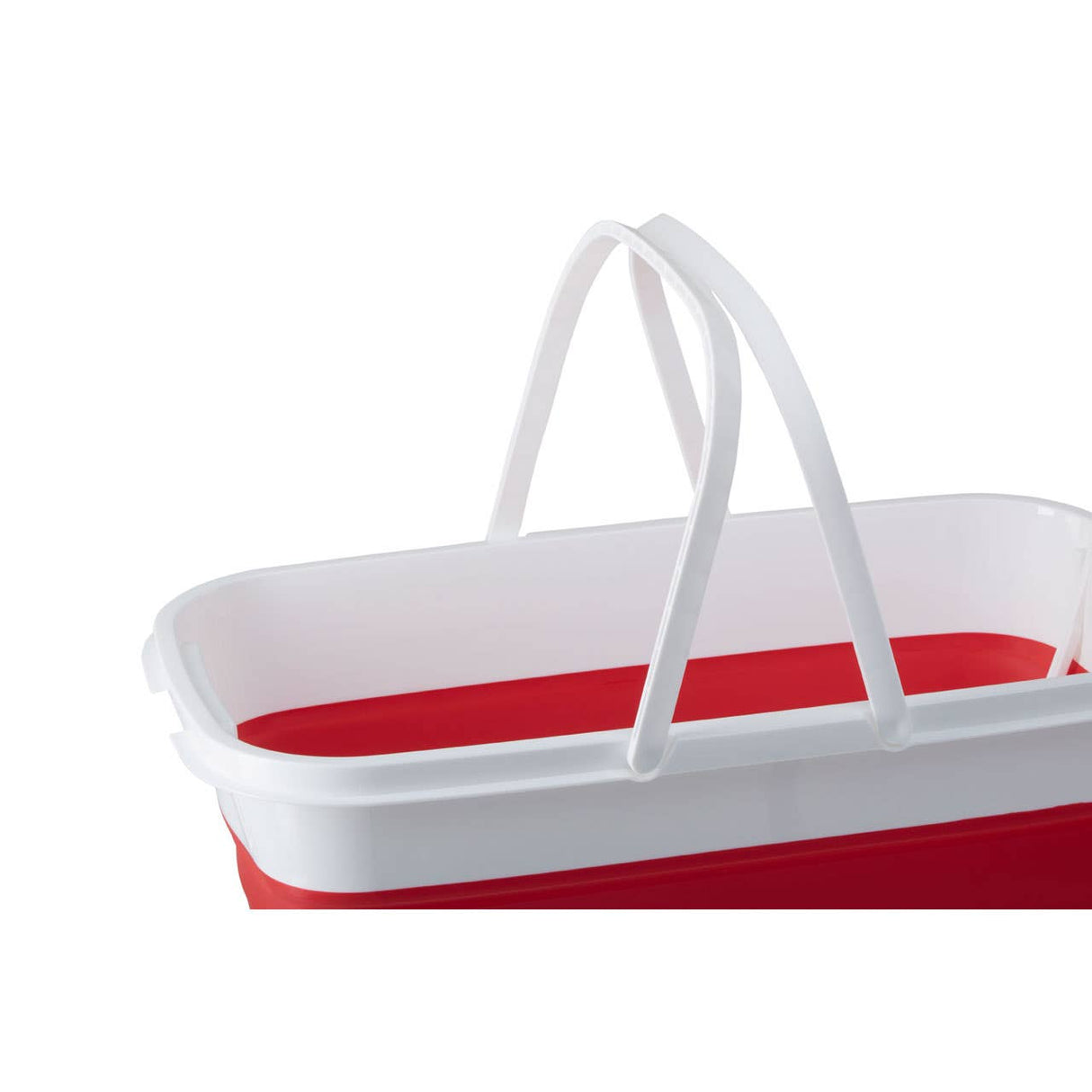 Collapsible Red White Rectangular Basket