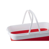 Collapsible Red White Rectangular Basket