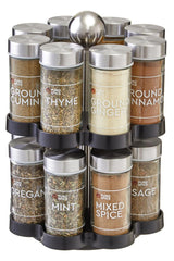 Black and Chrome Effect Spice Rack