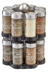 Black and Chrome Effect Spice Rack