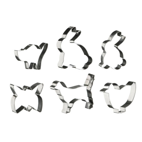 6Pc Animal Shapes Cutter Set
