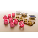 8Pc Pink Plastic Cutter Set