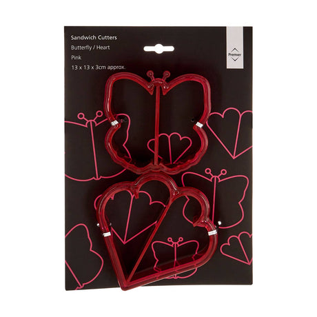 Butterfly and Heart Sandwich Cutters