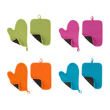Lime Green Neoprene Oven Glove And Pot Holder Set