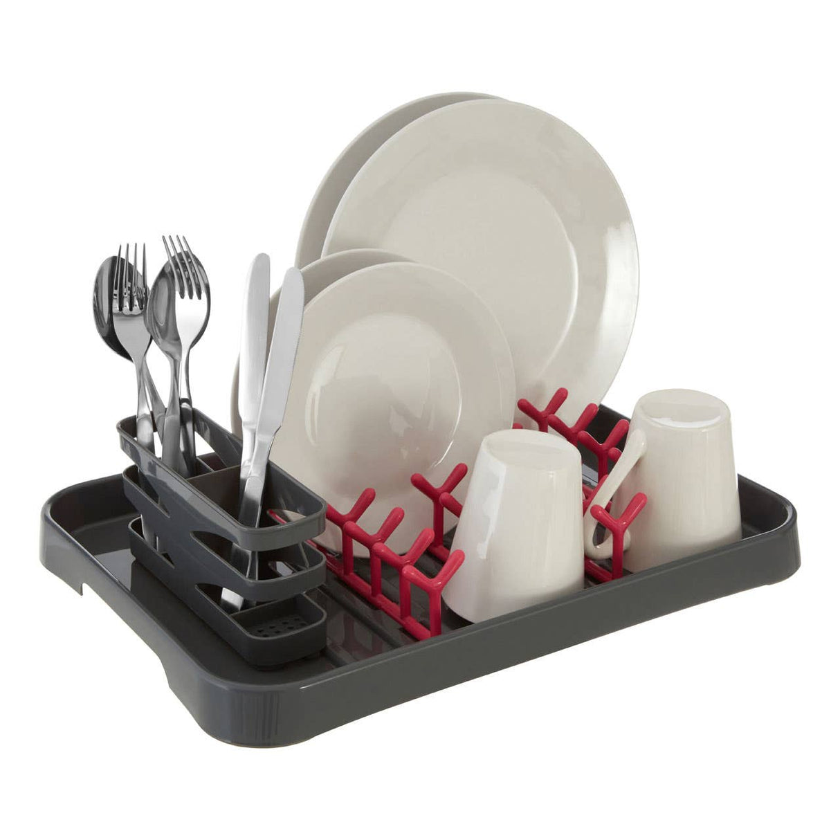 Grey and Hot Pink Dish Drainer
