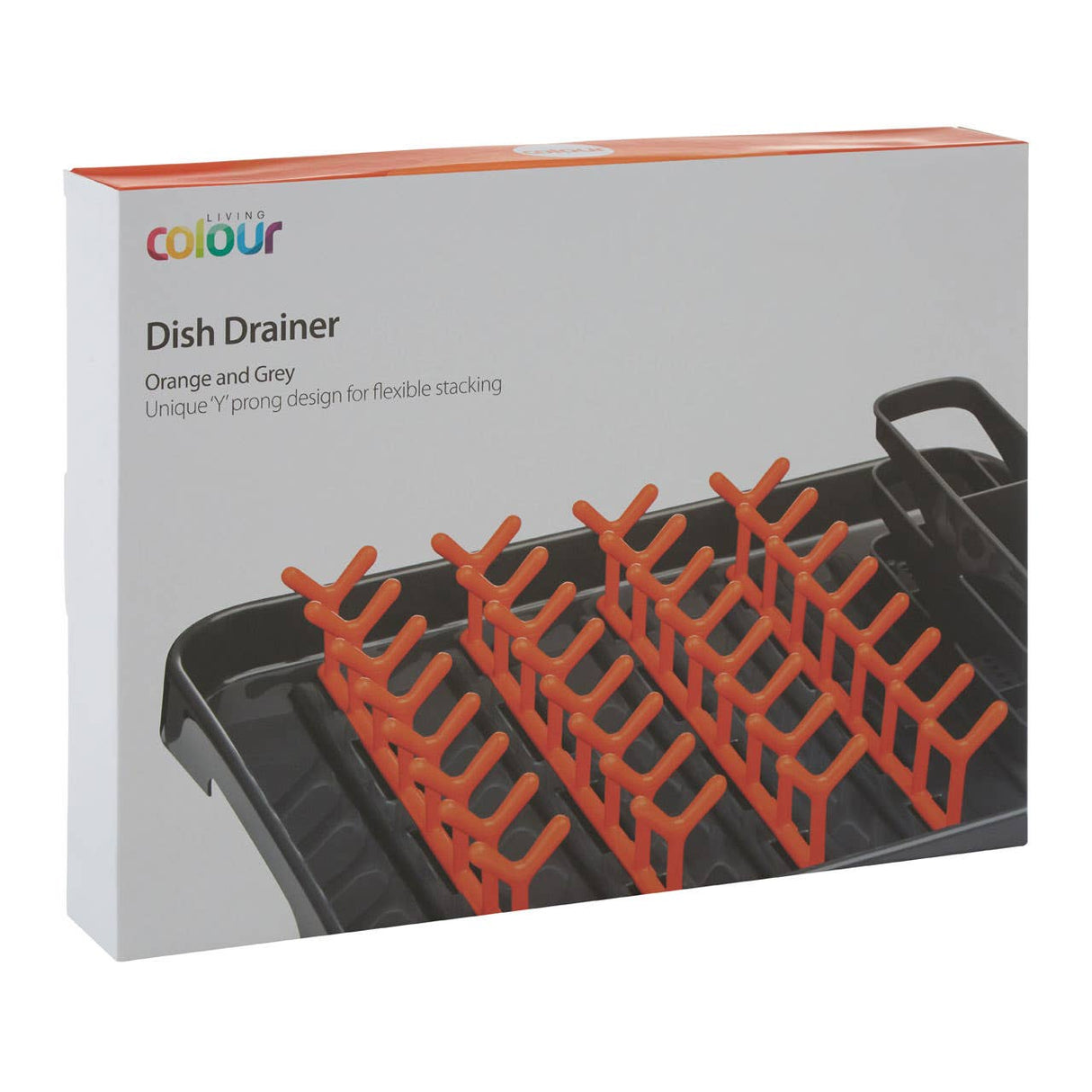 Grey and Orange Dish Drainer