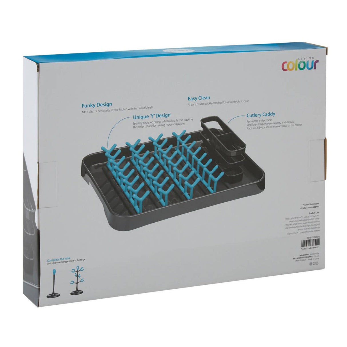 Grey and Blue Dish Drainer