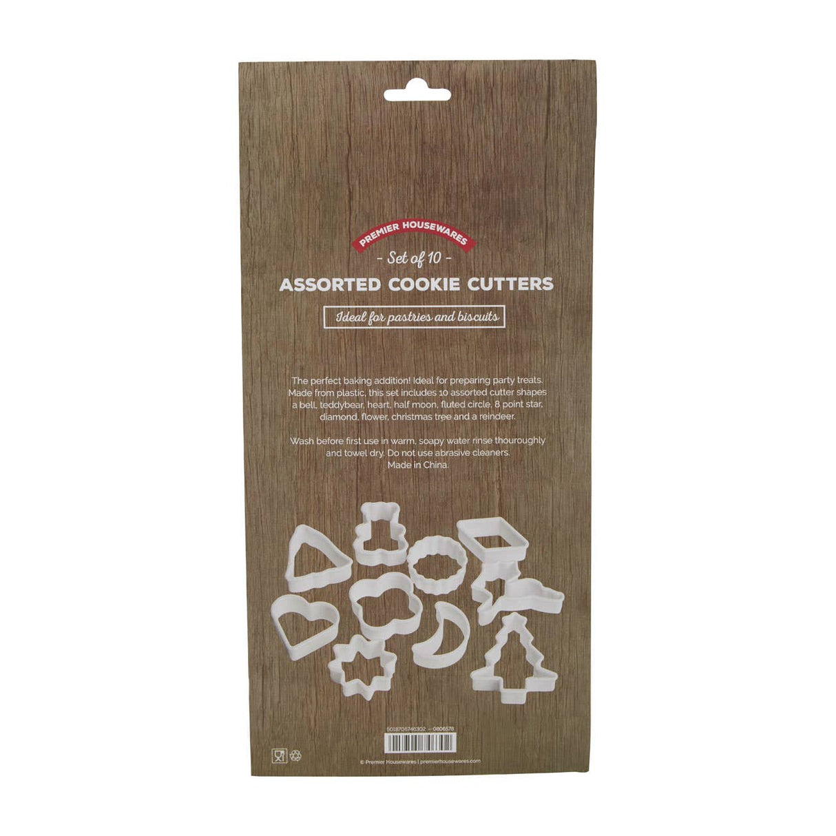 10Pc White Plastic Cutter Set