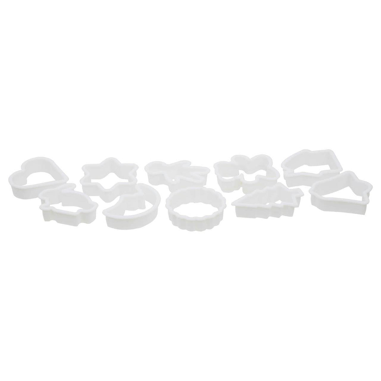 10Pc White Plastic Cutter Set