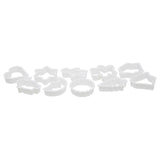 10Pc White Plastic Cutter Set