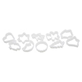 10Pc White Plastic Cutter Set