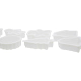 10Pc White Plastic Cutter Set