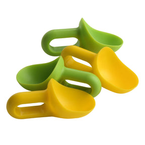 Set of Four Amari Green and Yellow PP Mini Scoops