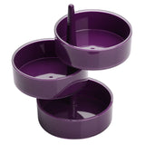 3pc Purple Plastic Rotary Storage Tray Set