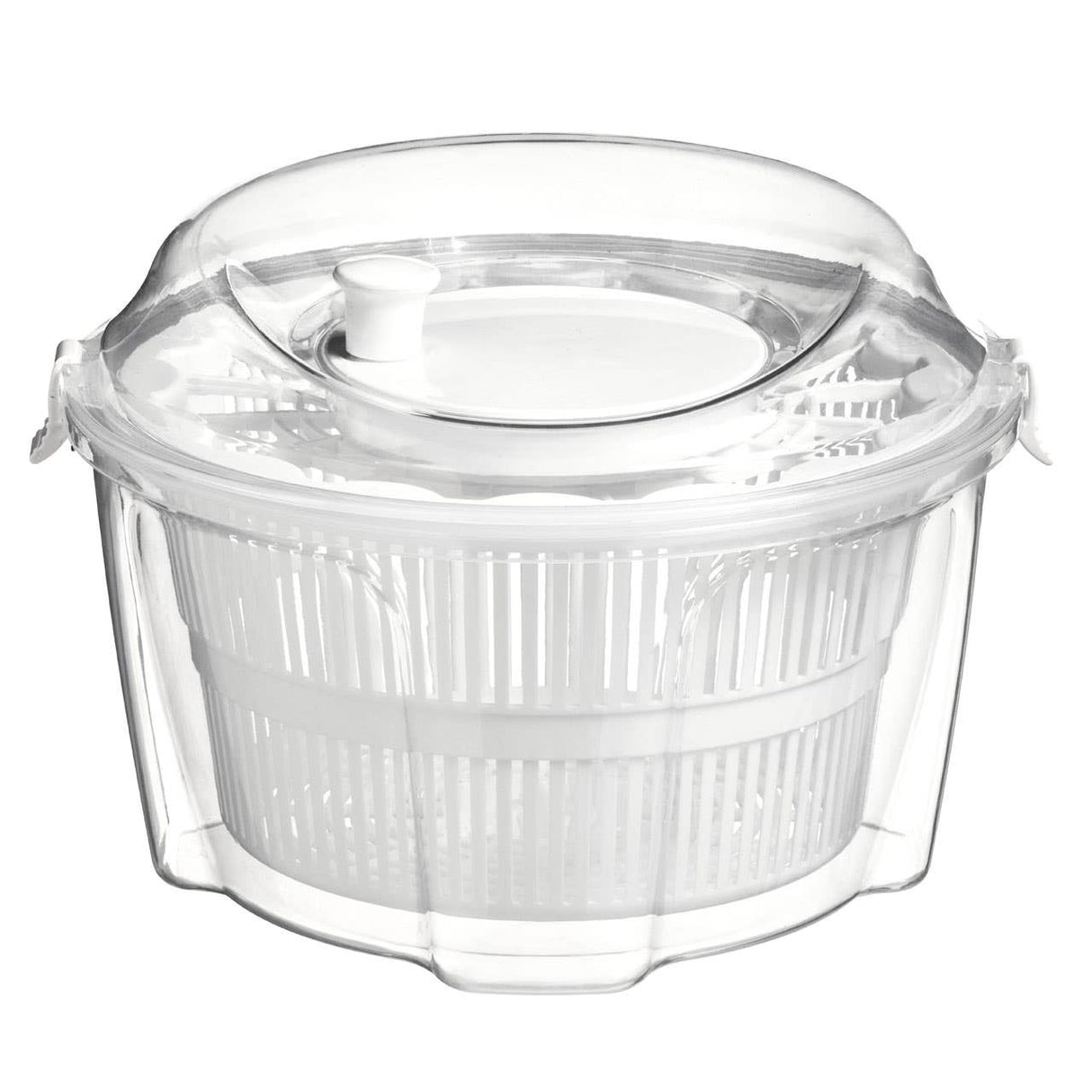 Adisa Clear And White Salad Spinner