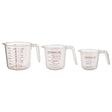 Guluna Set of Three Clear Plastic Measuring Jugs
