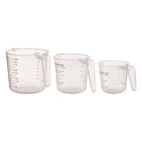 Guluna Set of Three Clear Plastic Measuring Jugs