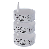 3Pc Speckled Plastic Rotary Storage Set