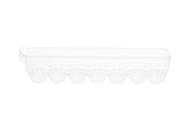 Romm Clear Plastic 14 Egg Storage Tray With Lid