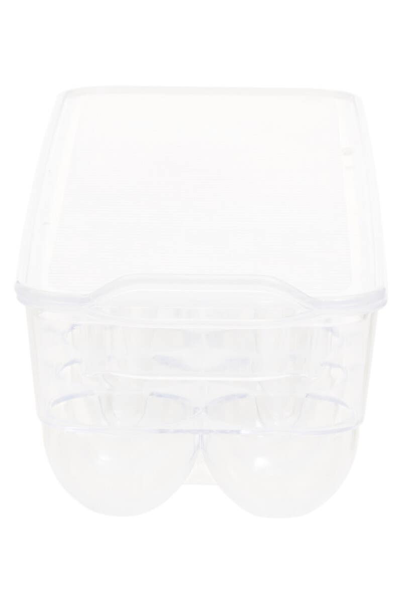Romm Clear Plastic 14 Egg Storage Tray With Lid