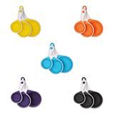 Set of Four Zing Blue Silicone Measuring Cups