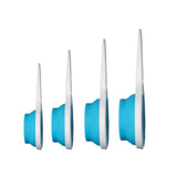 Set of Four Zing Blue Silicone Measuring Cups