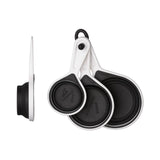Set of Four Zing Black Silicone Measuring Cups