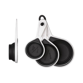 Set of Four Zing Black Silicone Measuring Cups