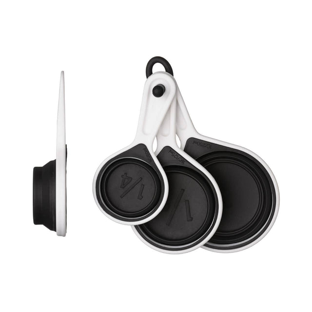 Set of Four Zing Black Silicone Measuring Cups