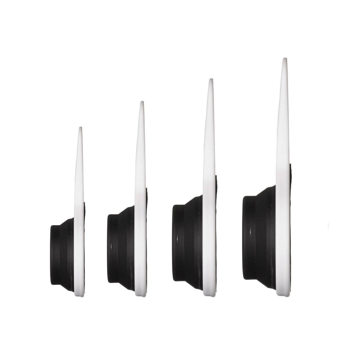 Set of Four Zing Black Silicone Measuring Cups