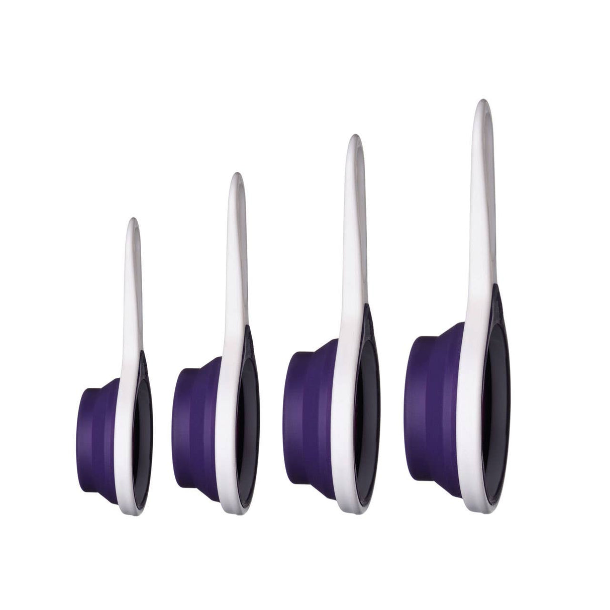 Set of Four Zing Purple Silicone Measuring Cups
