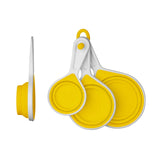 Set of Four Zing Yellow Silicon Measuring Cups