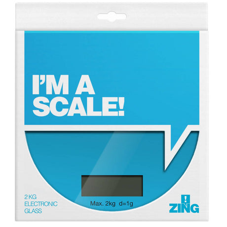 Blue Glass Zing Kitchen Scale - 2kg