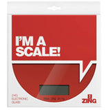 Zing Red Glass Kitchen Scale - 2kg