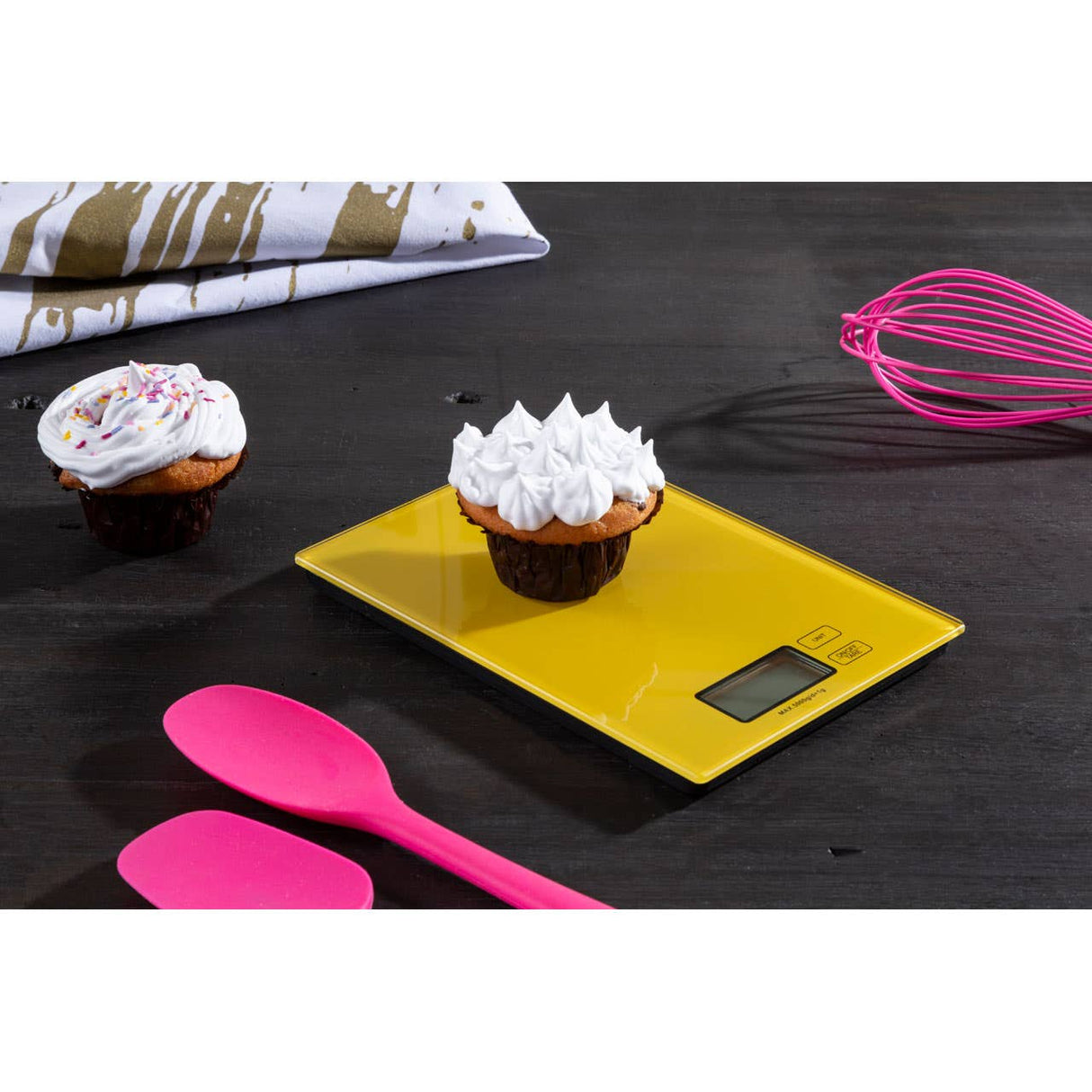 Zing Yellow Glass Kitchen Scale