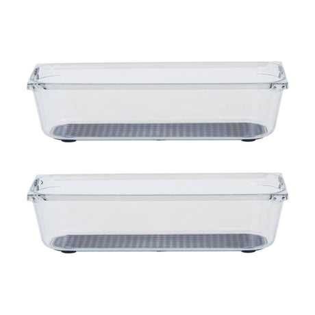 Romm Small Set Of Two Kitchen Organisers With Rubber Insert