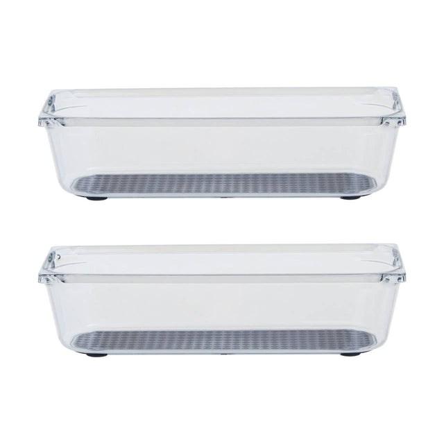 Romm Small Set Of Two Kitchen Organisers With Rubber Insert