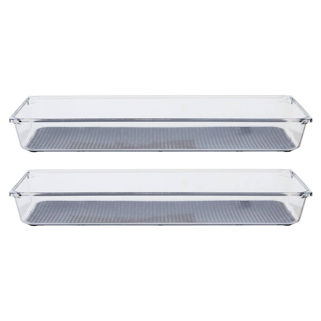 Romm Large Set Of Two Kitchen Organisers With Rubber Insert