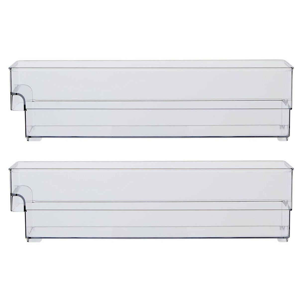 Romm Small Set Of Two Clear Fridge Bin Organizers
