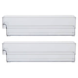 Romm Small Set Of Two Clear Fridge Bin Organizers
