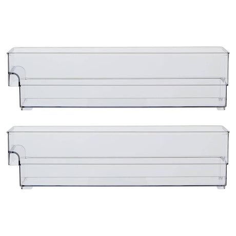 Romm Small Set Of Two Clear Fridge Bin Organizers