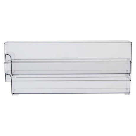 Romm Small Set Of Two Clear Fridge Bin Organizers