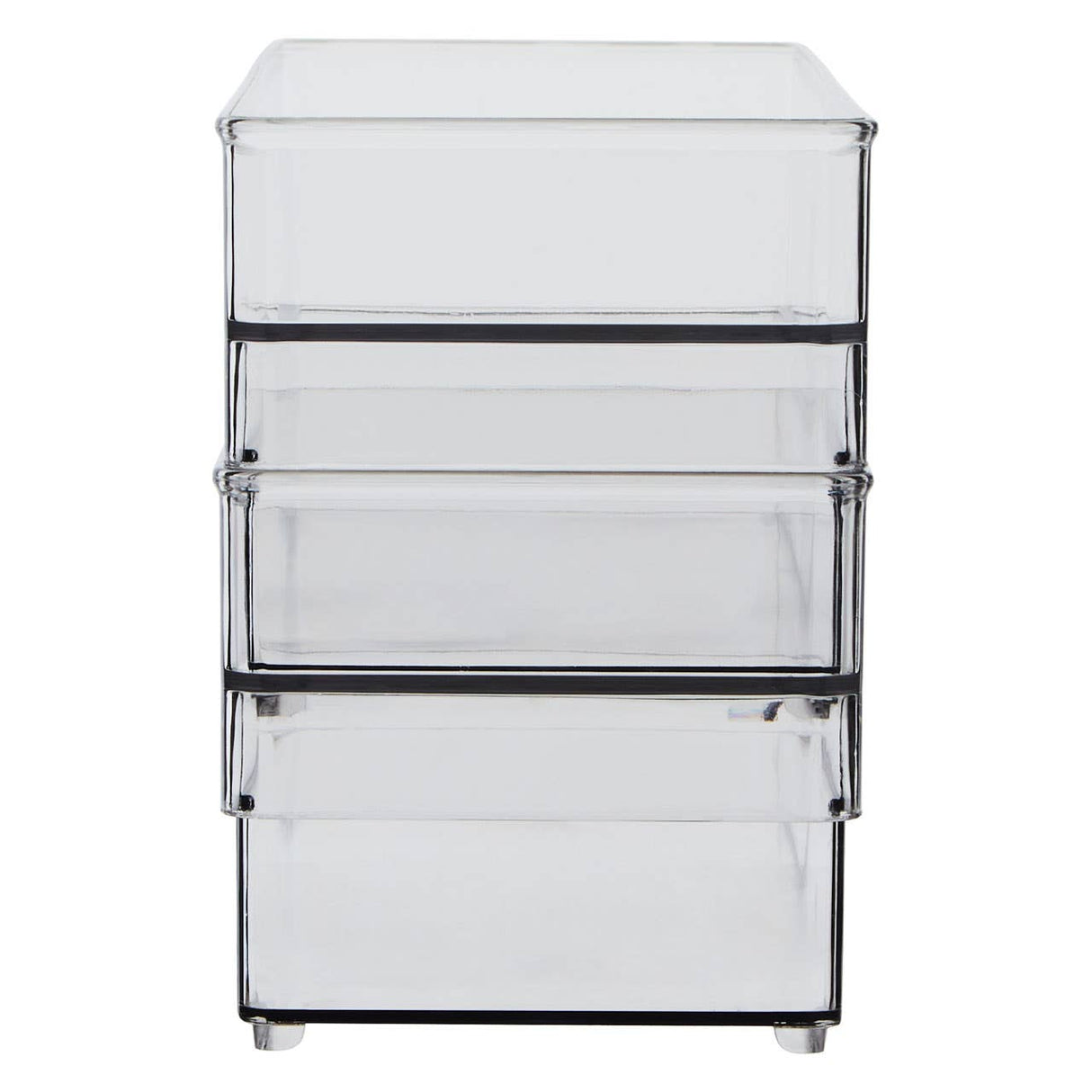Romm Small Set Of Two Clear Fridge Bin Organizers
